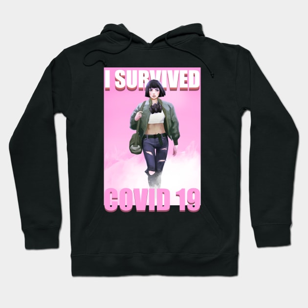 I survived Covid 19 Hoodie by souw83